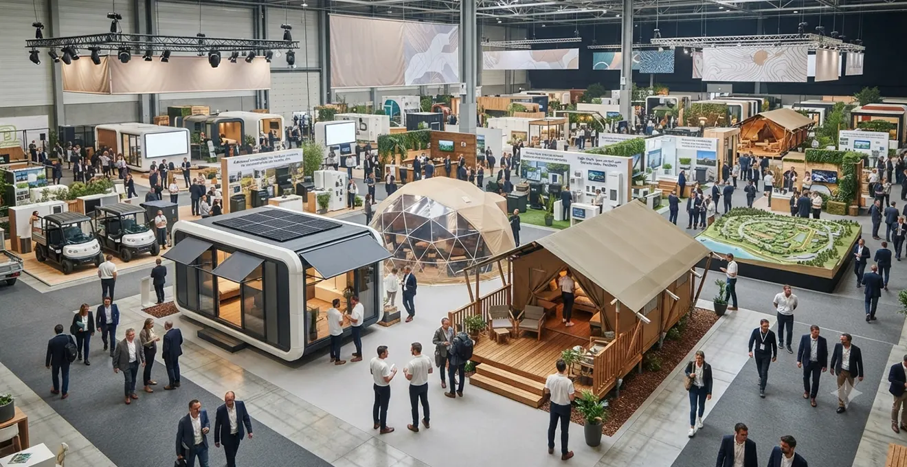 salon professionnel presentant des evolution de l'hôtellerie plein air